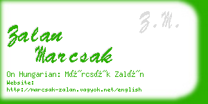 zalan marcsak business card